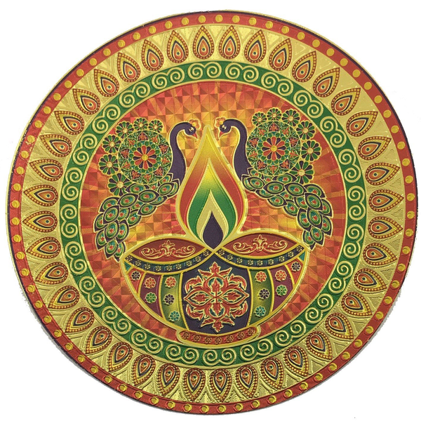 Stickerbazaar Micro Golden Embossing Rangoli Stickers - Distacart