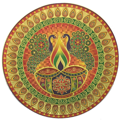 Stickerbazaar Micro Golden Embossing Rangoli Stickers - Distacart