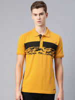 Thumbnail for Alcis Men Abstract Printed Polo Collar T-shirt - Distacart