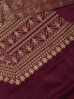 Thumbnail for Ode by House of Pataudi Purple Ethnic Motifs Straight Kurta & Trousers With Dupatta - Distacart