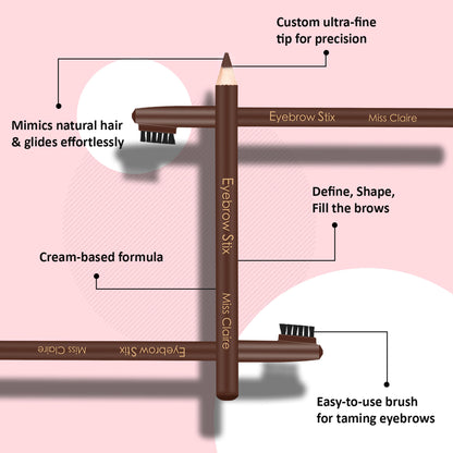Miss Claire Eyebrow Stix - Brown - Distacart