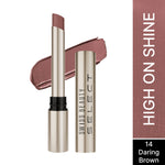 Thumbnail for Swiss Beauty Select High On Shine Lipstick - Daring Brown