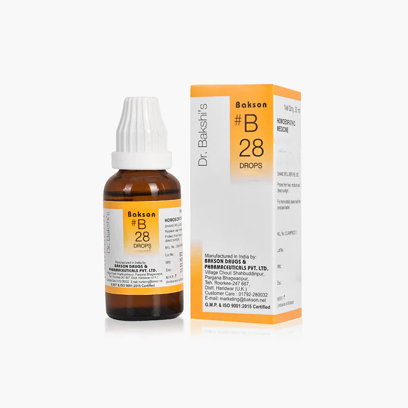 Bakson's Homeopathy B28 Drops - Distacart
