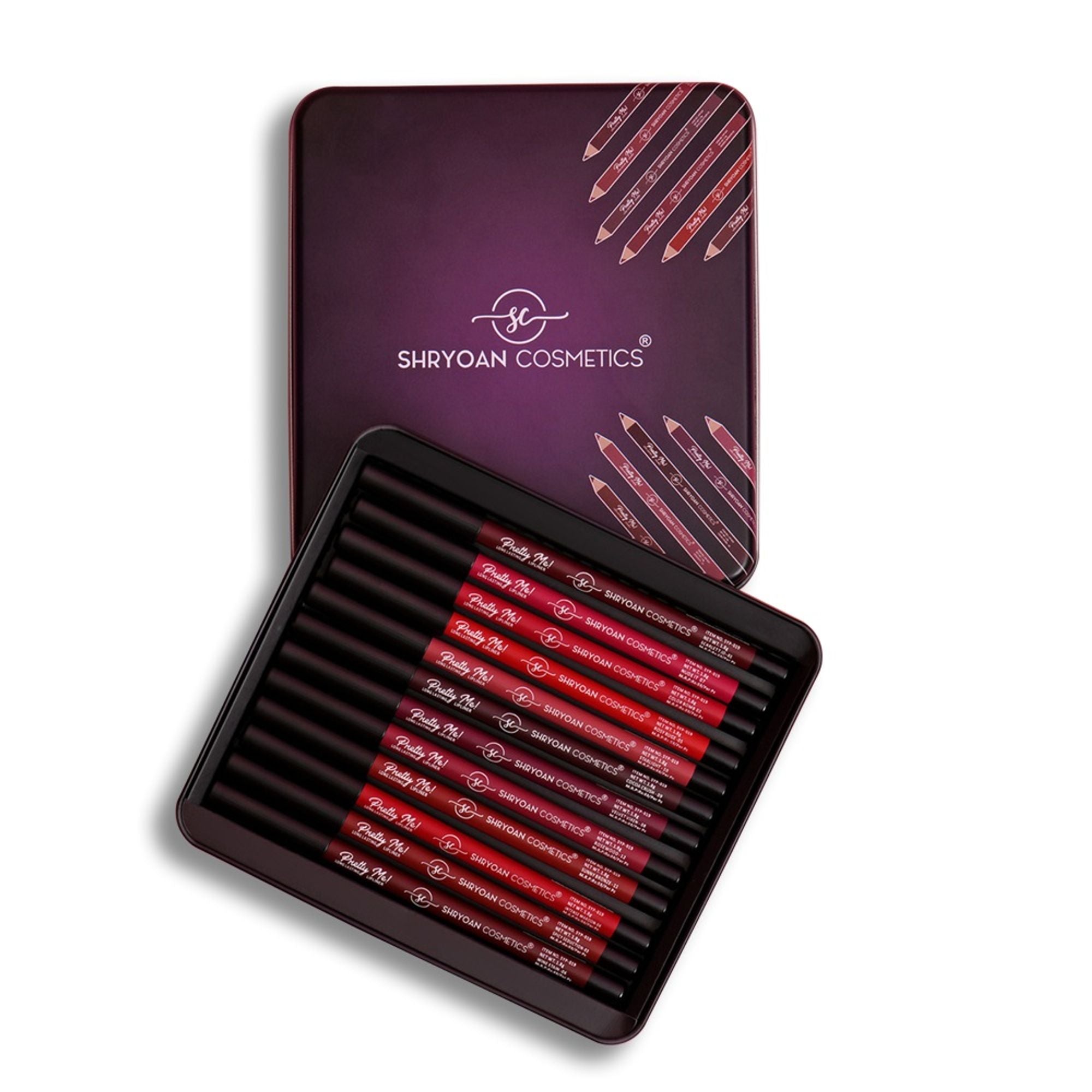 Shryoan Pretty Me Bold Lipliner (Set of 12) - Distacart
