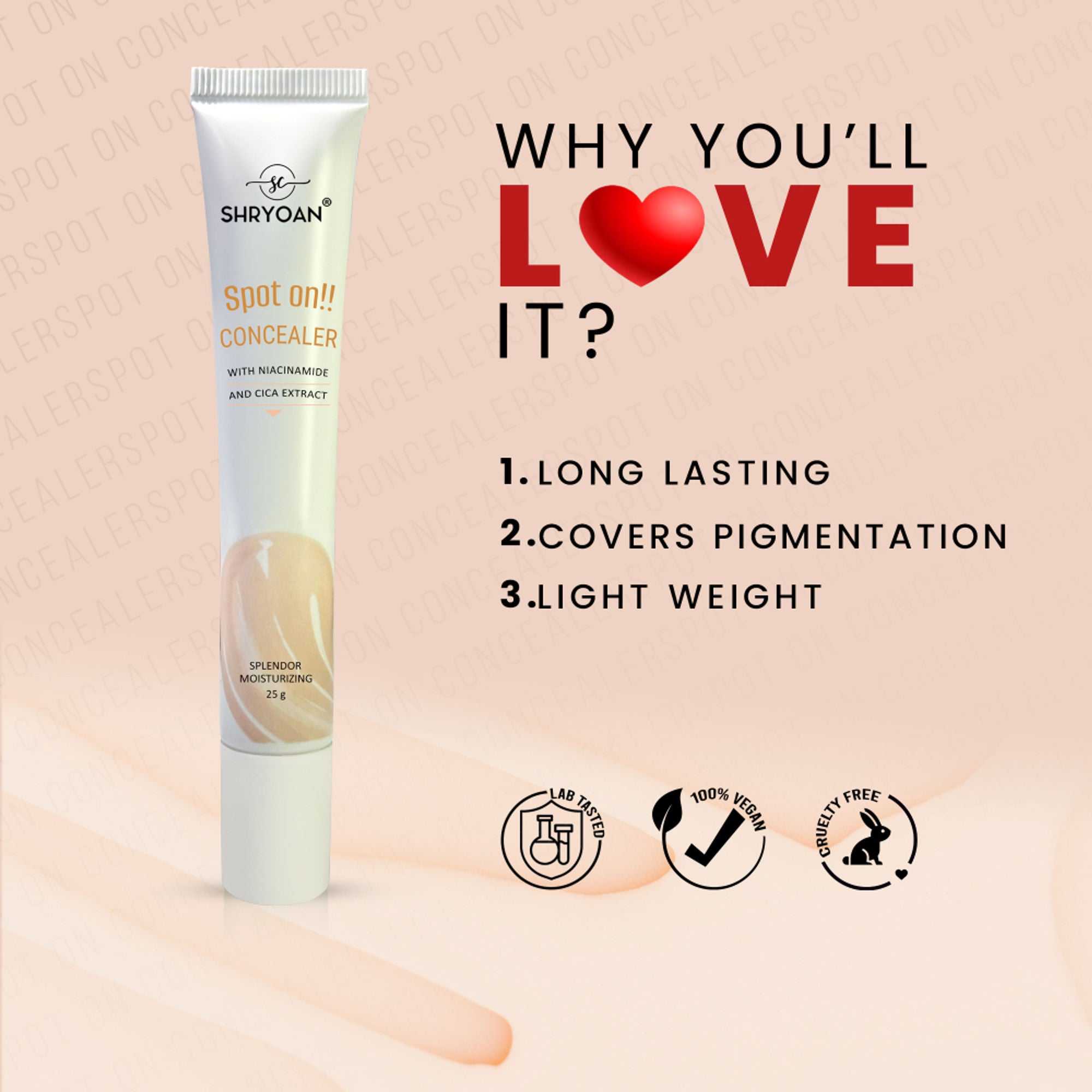 Shryoan Full Coverage and Lightweight Formula Spot on Concealer - 5 - Distacart