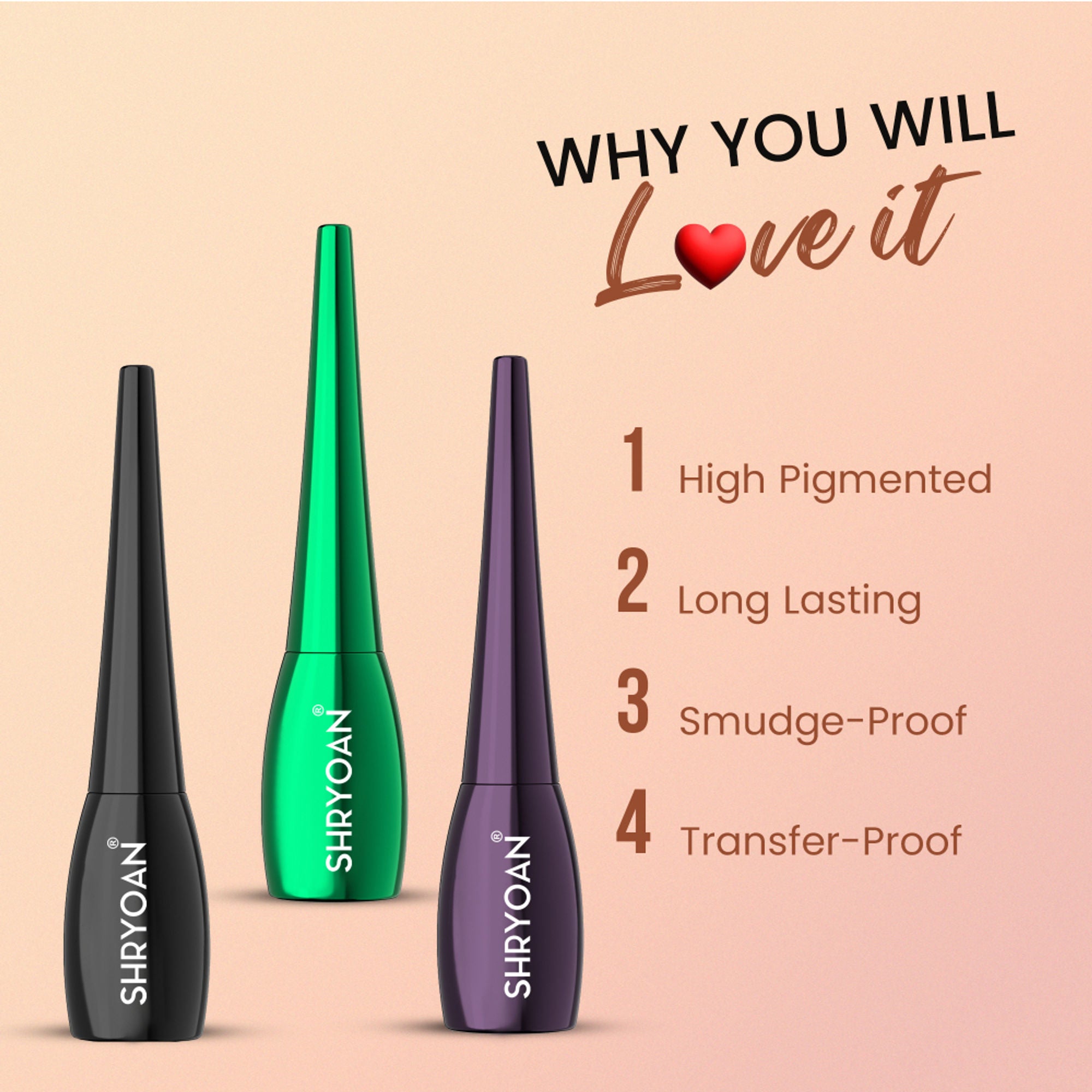 Shryoan Super Flow Eyeliner - Green - Distacart
