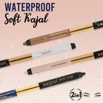 Thumbnail for Shryoan Shimmery Dual Kajal with Sharpener - Black-Brown - Black-blue - Distacart