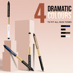 Thumbnail for Shryoan Shimmery Dual Kajal with Sharpener - Black-Brown - Black-blue - Distacart