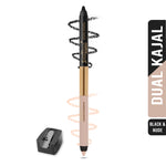 Thumbnail for Shryoan Shimmery Dual Kajal with Sharpener - Black-Brown - Black-nude