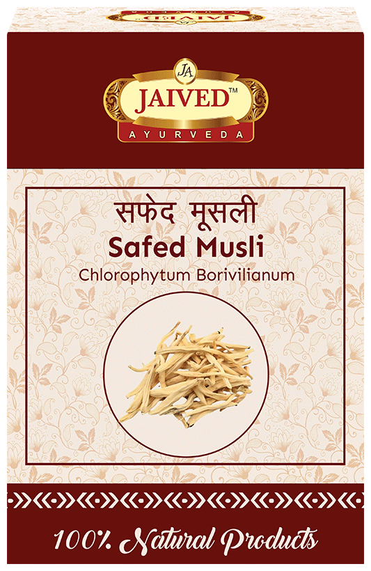 Jaived Ayurveda Safed Musli | Enhances Vitality, Boosts Stamina, 100% Pure & Natural
