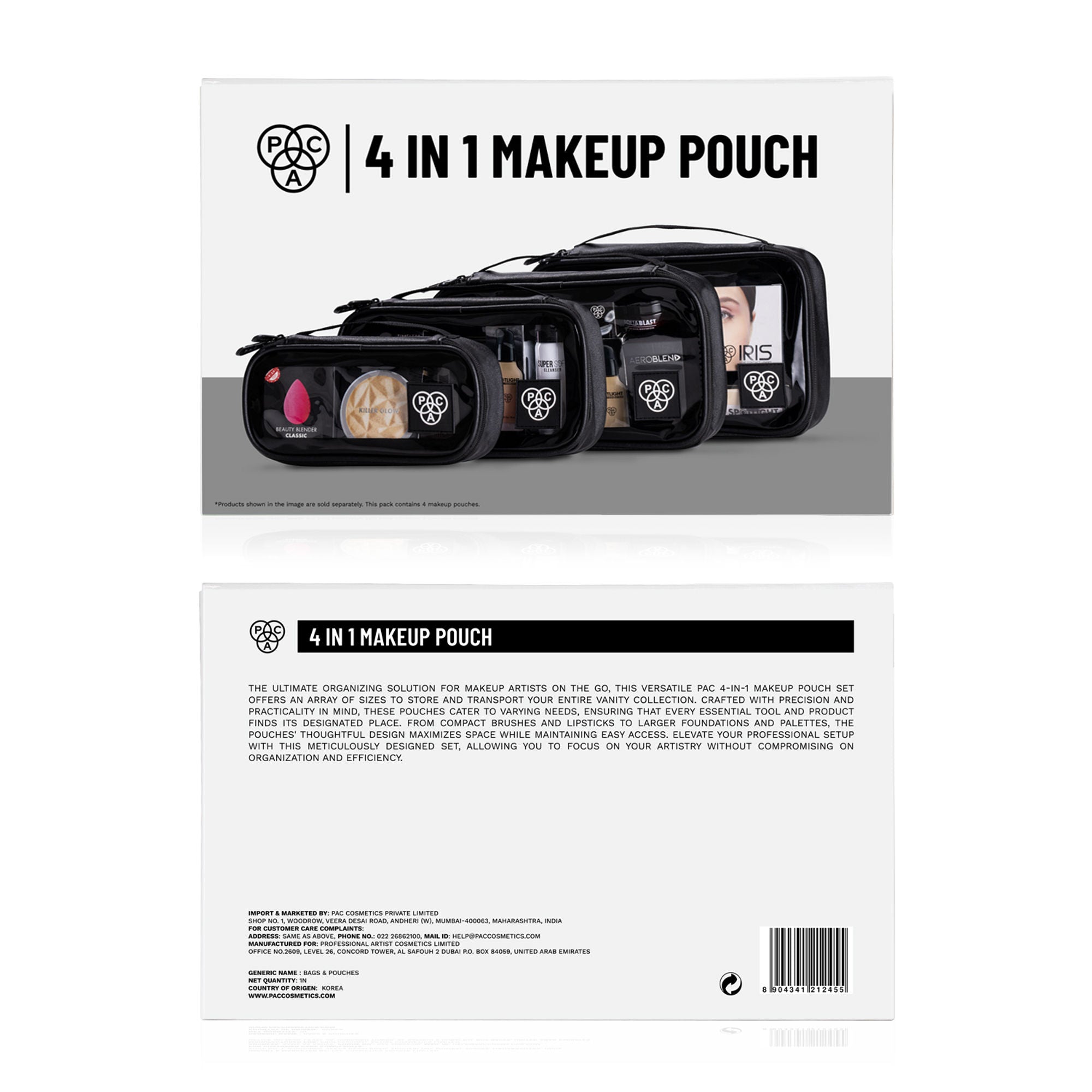 PAC Studio 4 in 1 Makeup Pouch - Distacart