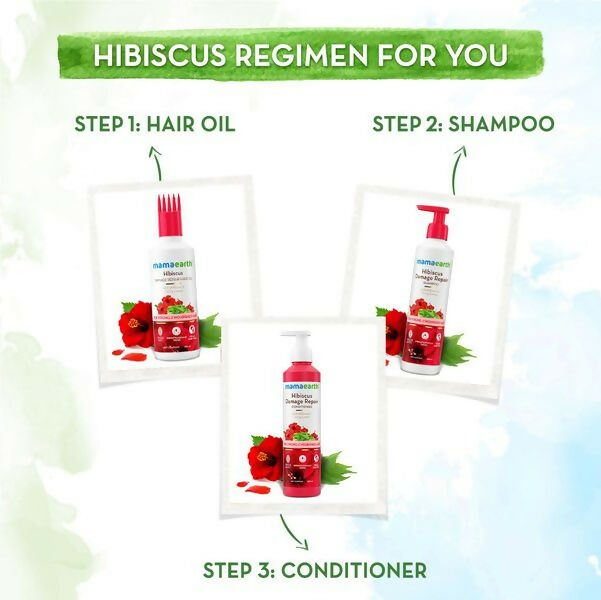 Mamaearth Hibiscus Damage Repair Conditioner With Hibiscus & Curry Leaves - Distacart