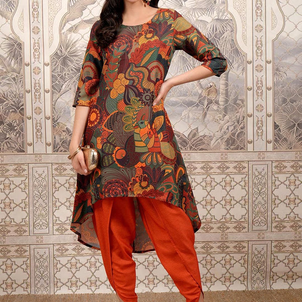 Vishudh Women Floral Printed Regular Kurta with Dhoti Pants - Distacart