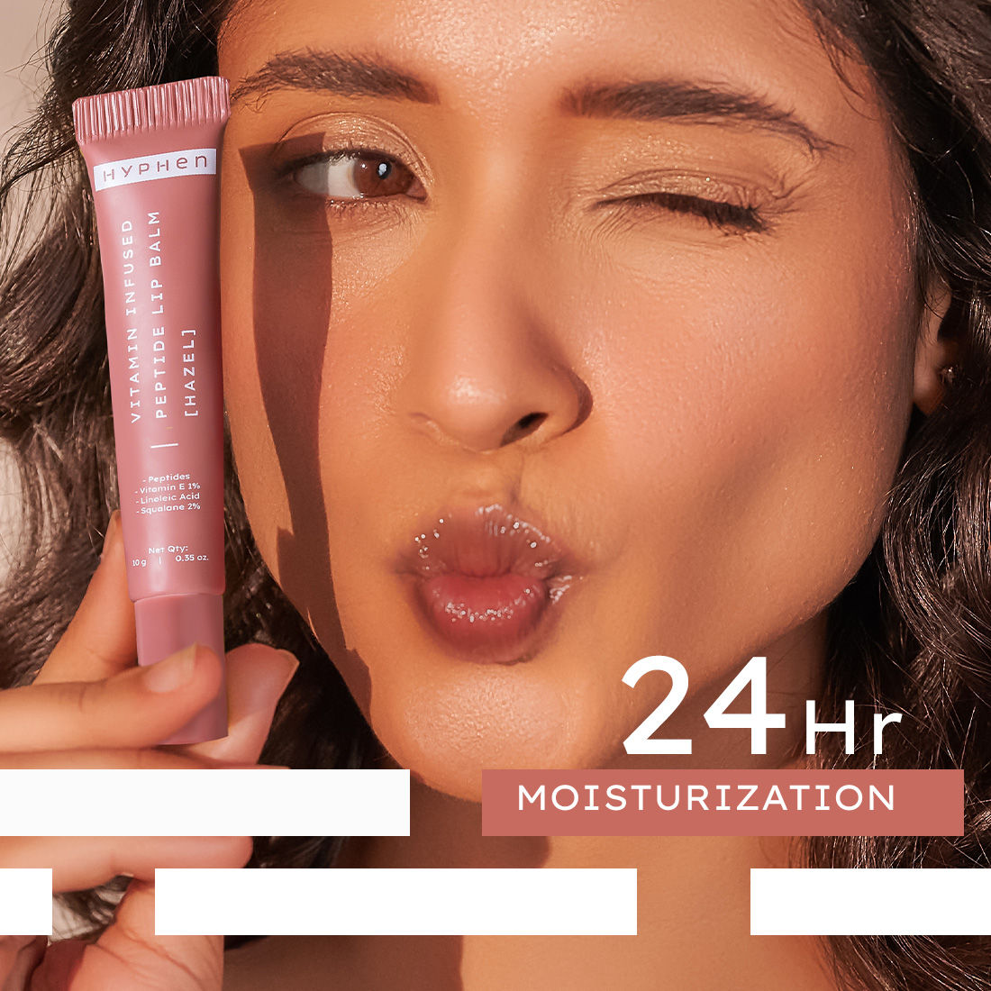 Hyphen By Kriti Sanon Hazel Vitamin Infused Peptide Lip Balm, Hydrate & Moisturize, Smoothen Lips & Repair Moisture Barrier - Distacart