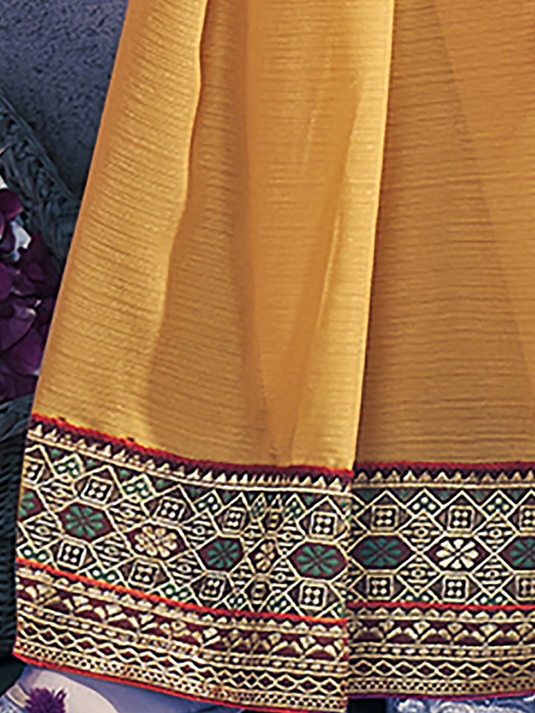 Mitera Ready to Wear Saree With Heavy Brocade Blouse - Distacart