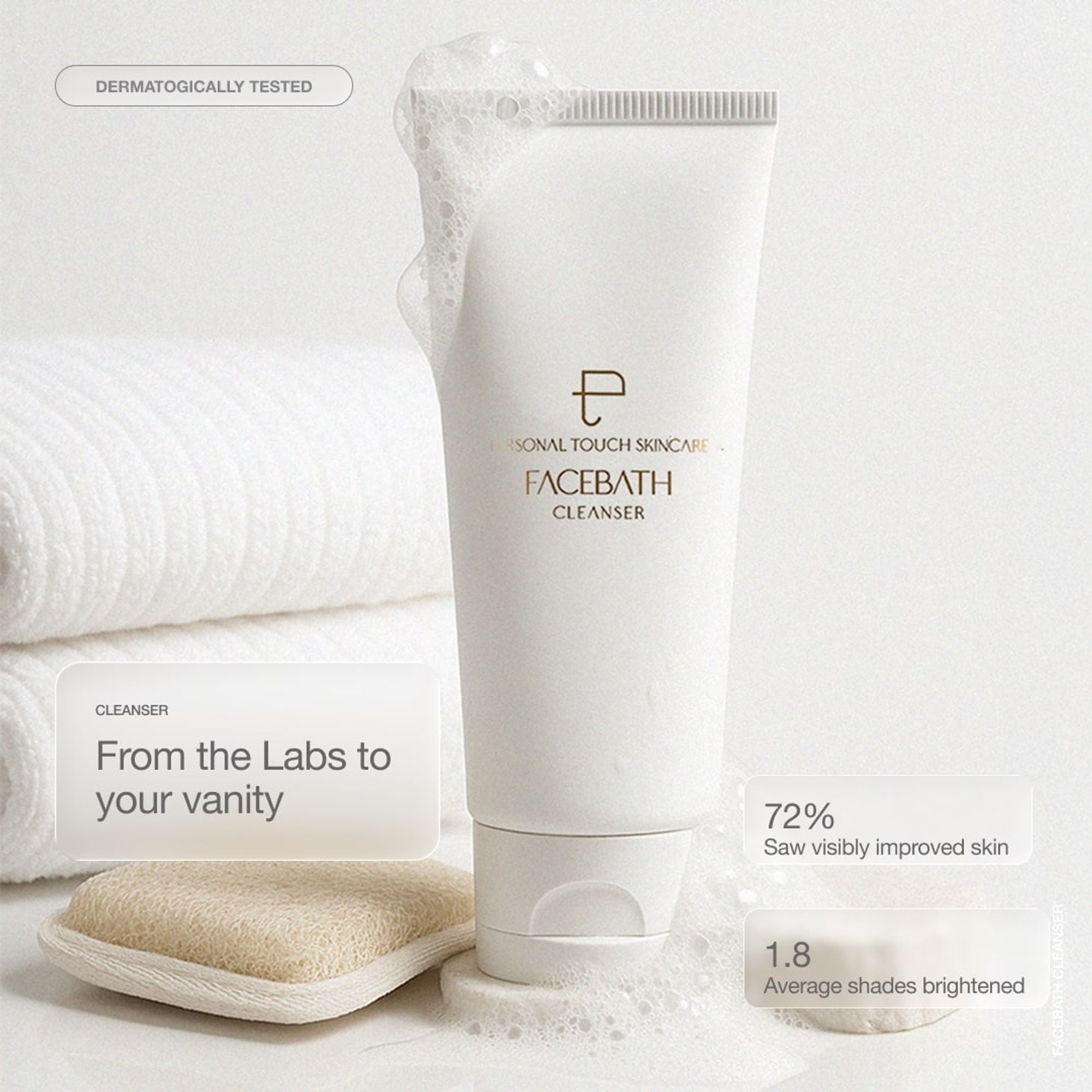 Personal Touch Skincare Facebath Deep Cleansing Milk Peptides Facewash With Niacinamide & Salicylic Acid - Distacart