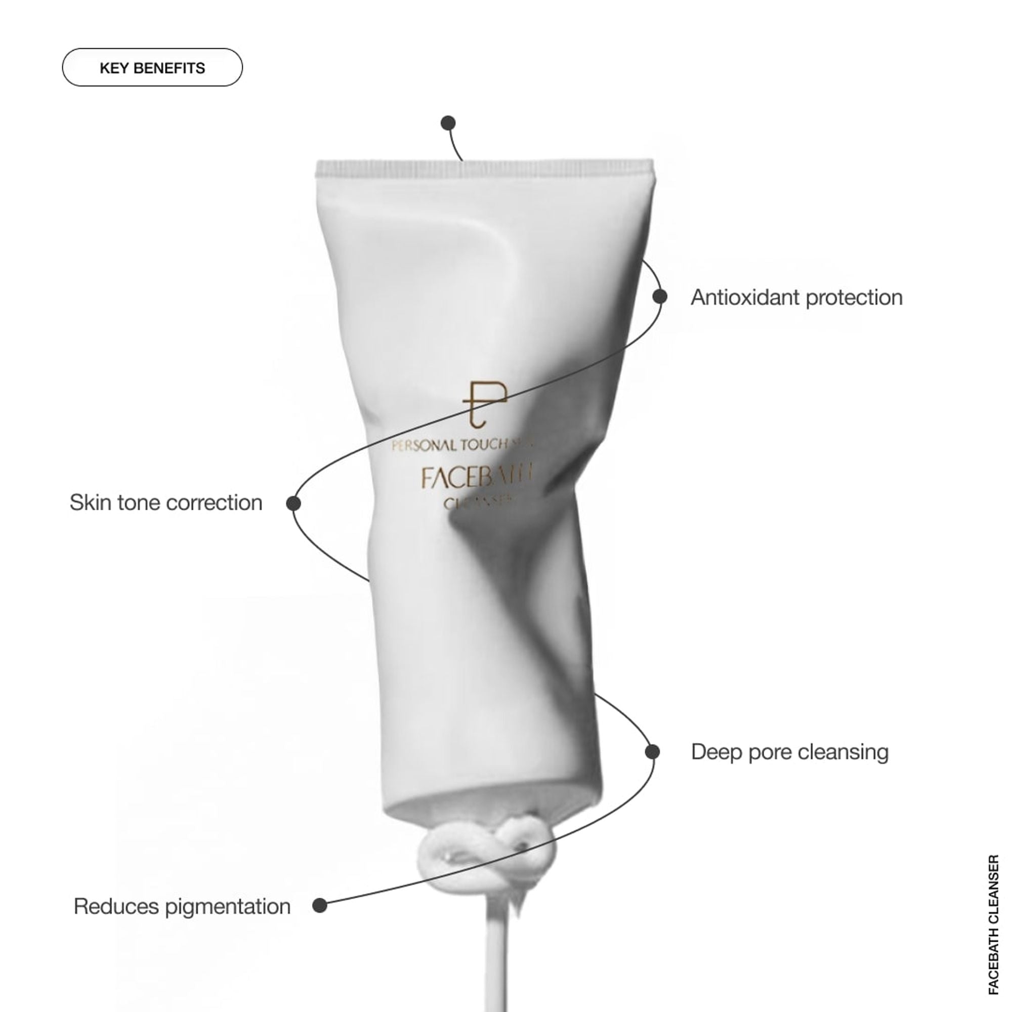 Personal Touch Skincare Facebath Deep Cleansing Milk Peptides Facewash With Niacinamide & Salicylic Acid - Distacart