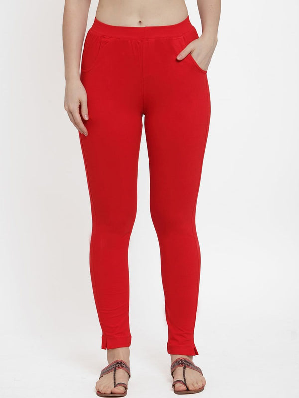 TAG 7 Women Pack Of 2 Solid Ankle-Length Straight-Fit Leggings - Distacart