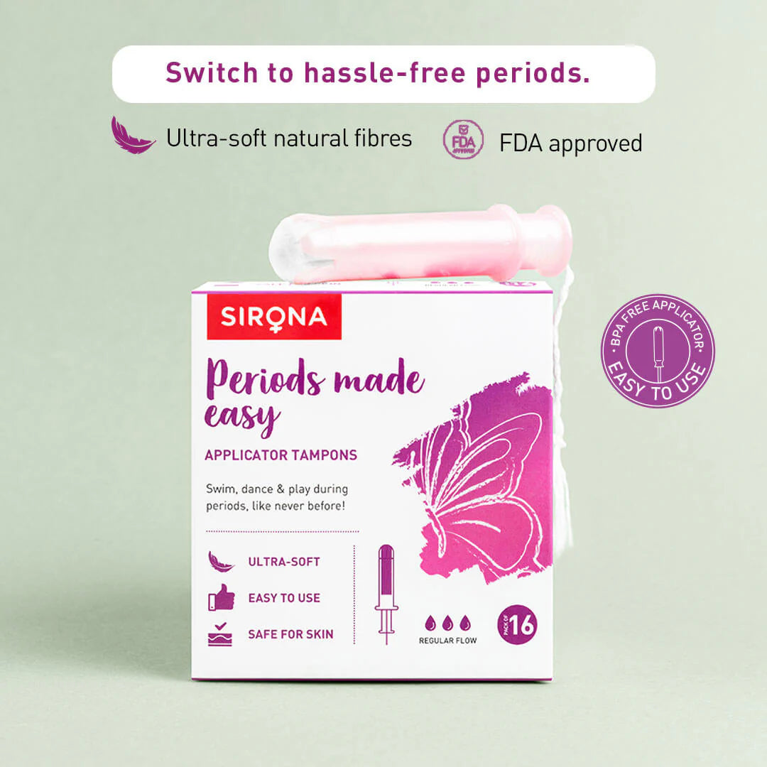 Sirona Premium Applicator Tampons - Regular Flow - Distacart