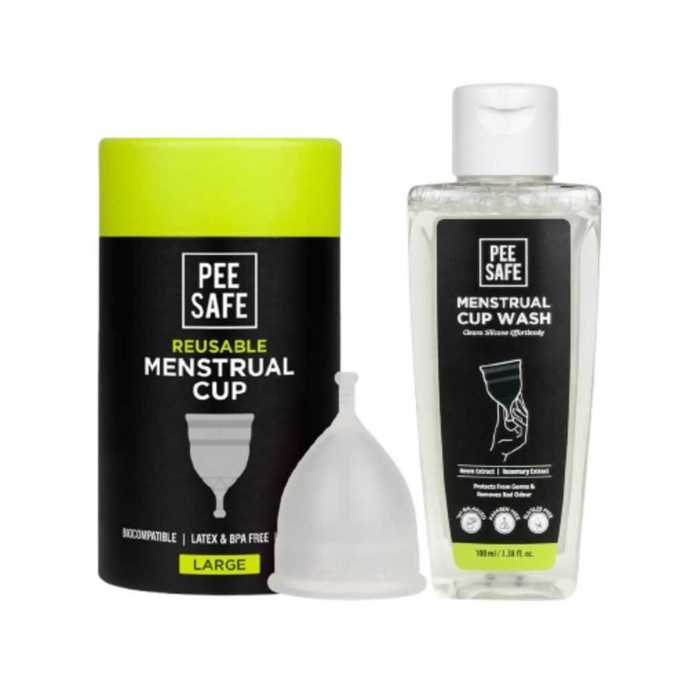 Pee Safe Menstrual Cups For Women With Pouch And Menstrual Cup Wash - Dista