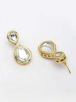 Thumbnail for NVR Women's Gold Kundan-Studded Handcrafted Jewellery Set - Distacart