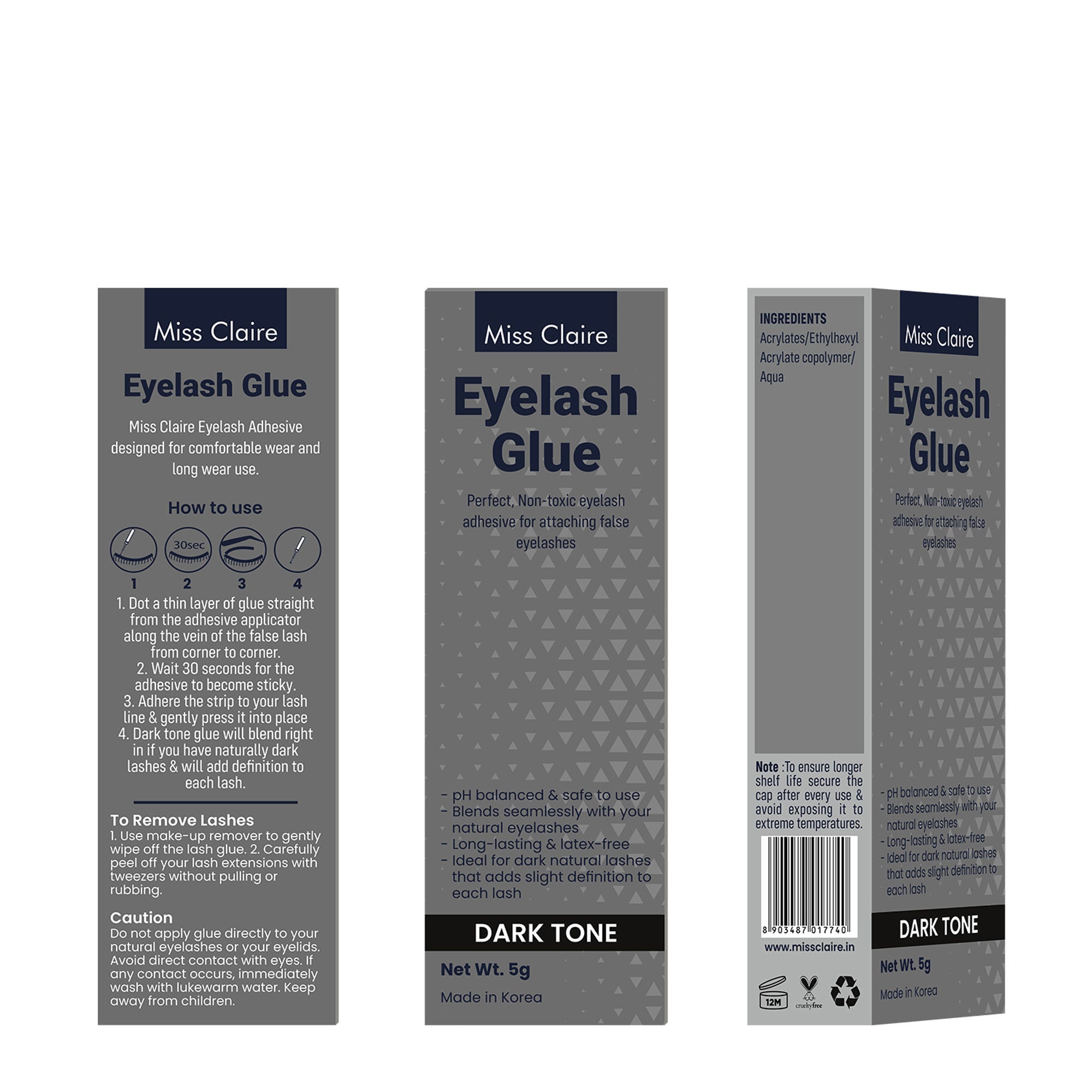 Miss Claire Eyelash Glue - Dark Tone