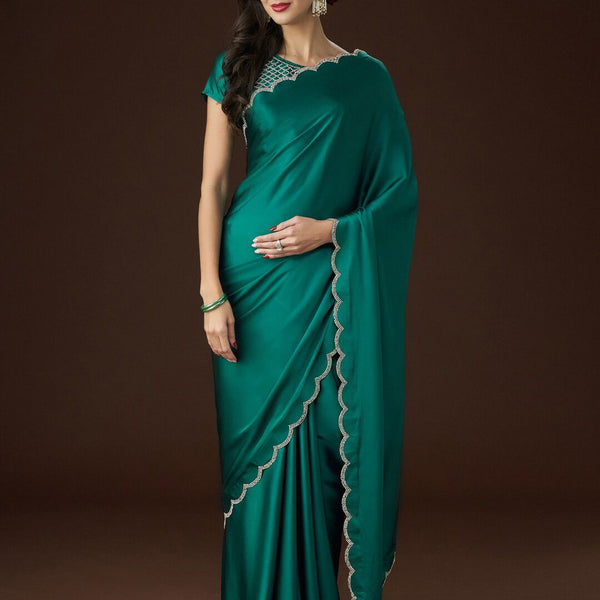 kasee Embellished Satin Saree - Distacart