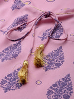 Thumbnail for All About You Women Pink Ethnic Motifs Printed Empire Kurta with Trousers - Distacart