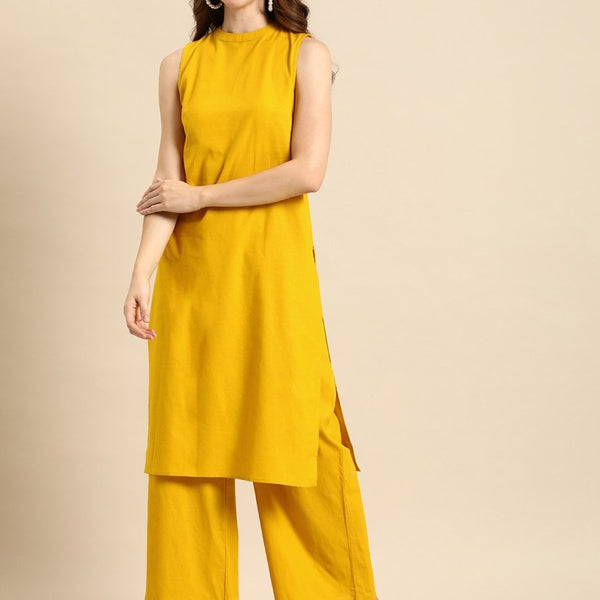 Anouk Pure Cotton Kurta with Palazzos - Distacart