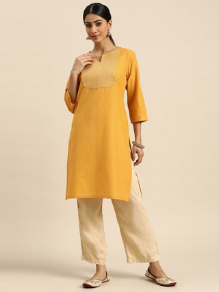 All About You Women Yoke Zari Detail Kurta - Distacart