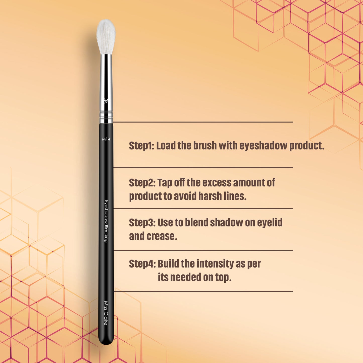 Miss Claire M14 - Eyeshadow Blending Brush - Chrome - Distacart