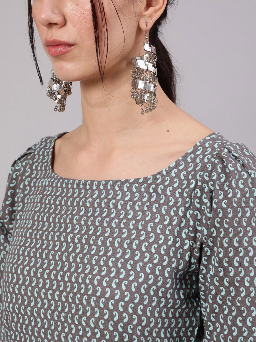 Aks Paisley Printed Straight Kurta With Palazzos - Distacart