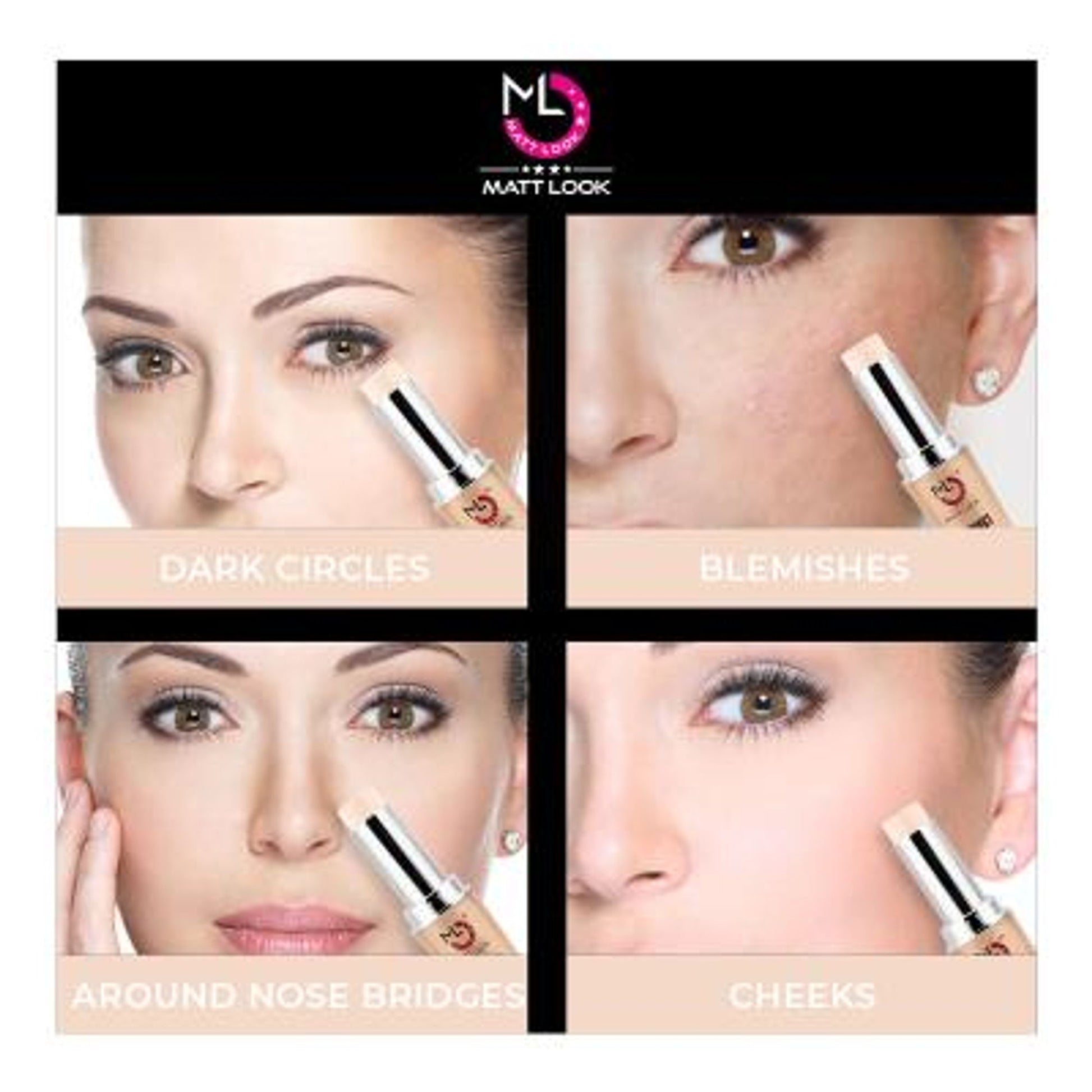 Matt Look Perfect Oil Free Concealer - Light Sweep - Distacart