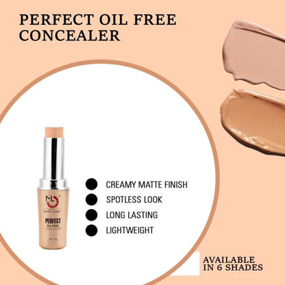Matt Look Perfect Oil Free Concealer - Light Sweep - Distacart