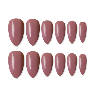 shills professional reusable press on nails almond spn607