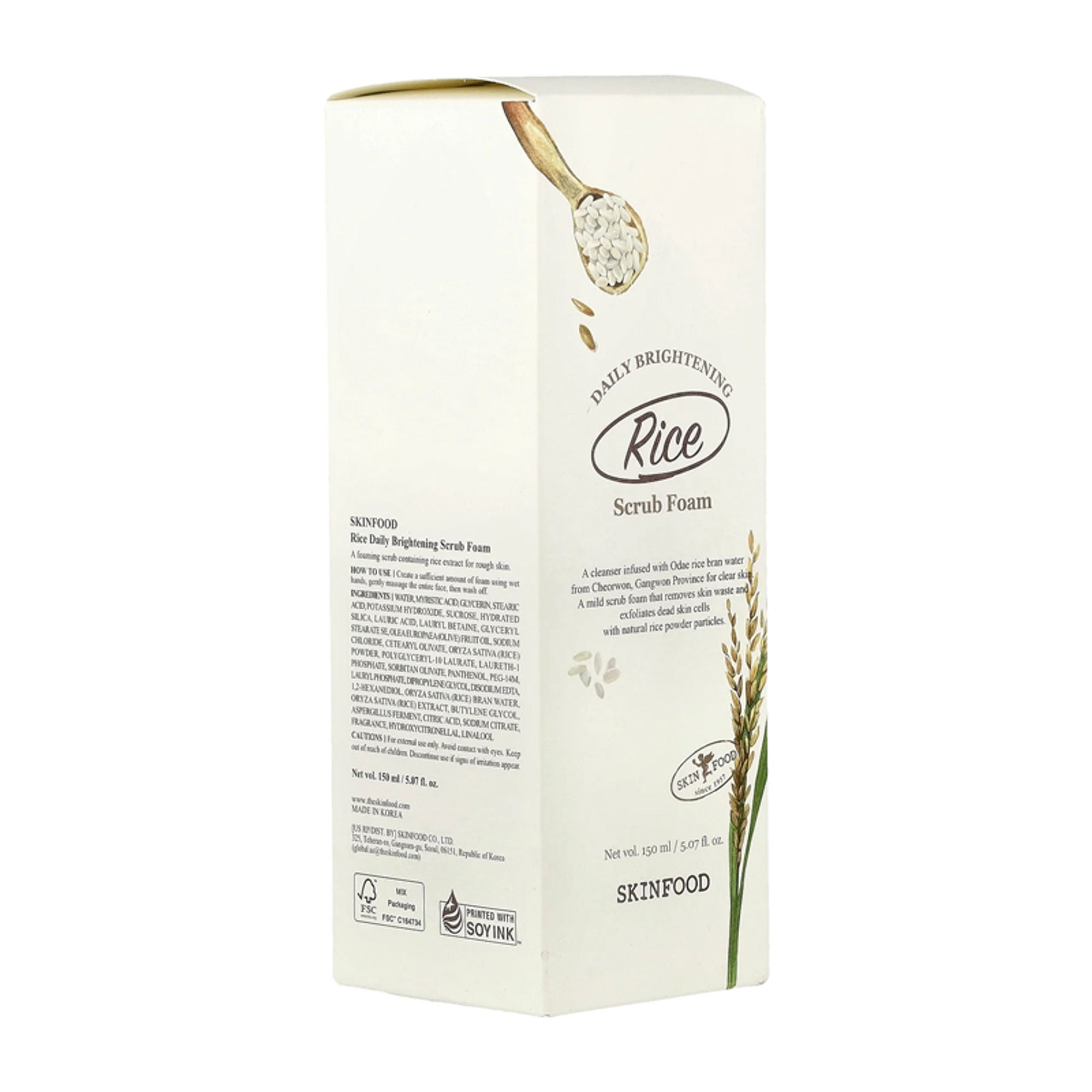 Skinfood Rice Daily Brightening Cleansing Foam - Distacart
