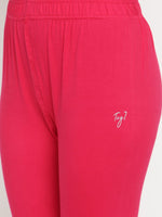 Thumbnail for TAG 7 Women Pink Solid Ankle-Length Leggings - Distacart