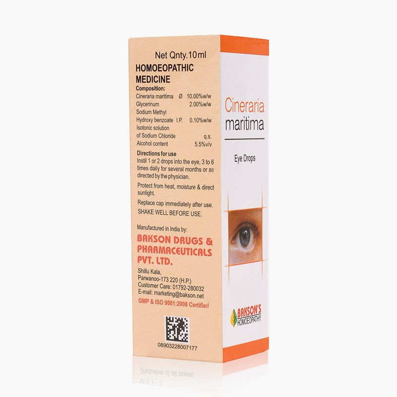 Bakson's Homeopathy C-ineraria Maritima Eye Drops - Distacart