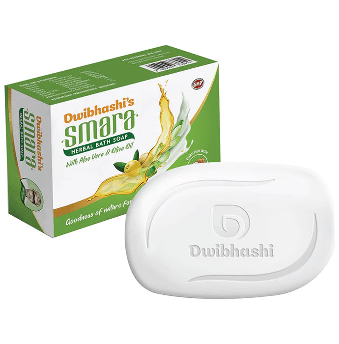 Dwibhashi Smara Herbal Bath Soap With Aloe Vera & Olive Oil - Distacart