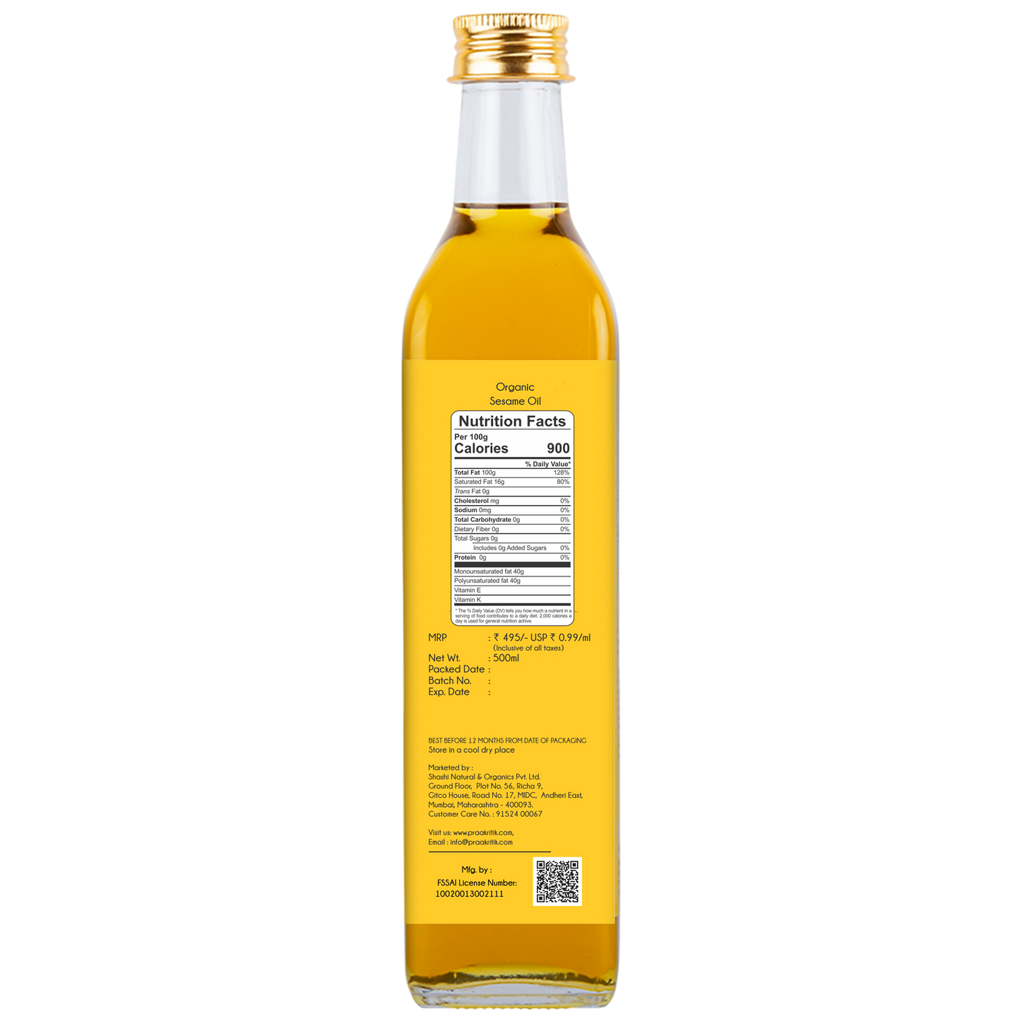 Sesame Oil 500ml 2