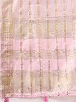 Thumbnail for Astita Organza Peach Saree