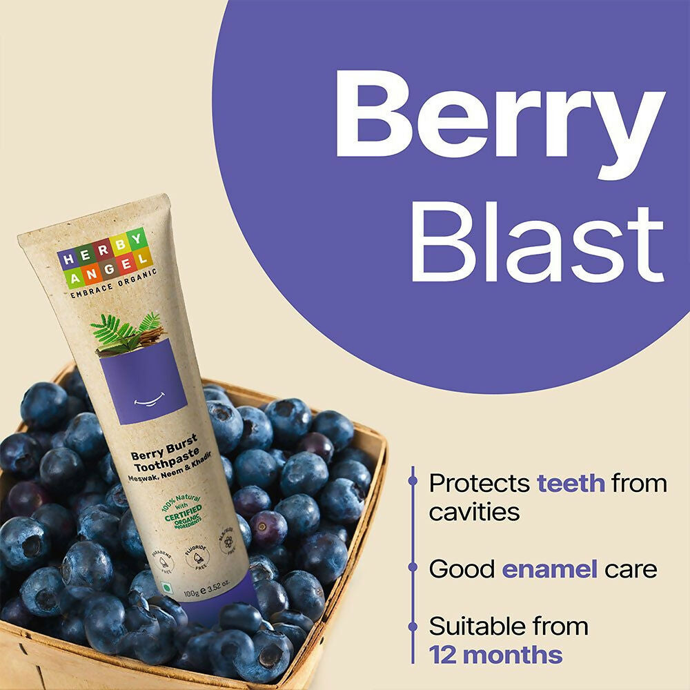 Herby Angel Berry Burst Toothpaste for Kids - Dista