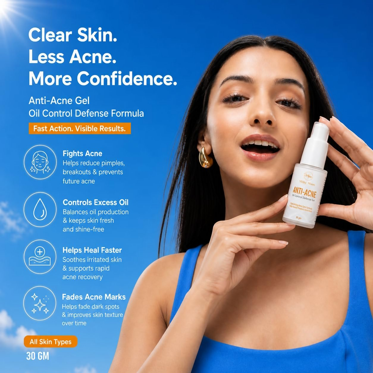 Milky Moon Rapid Relief Anti-Acne Gel - Dista