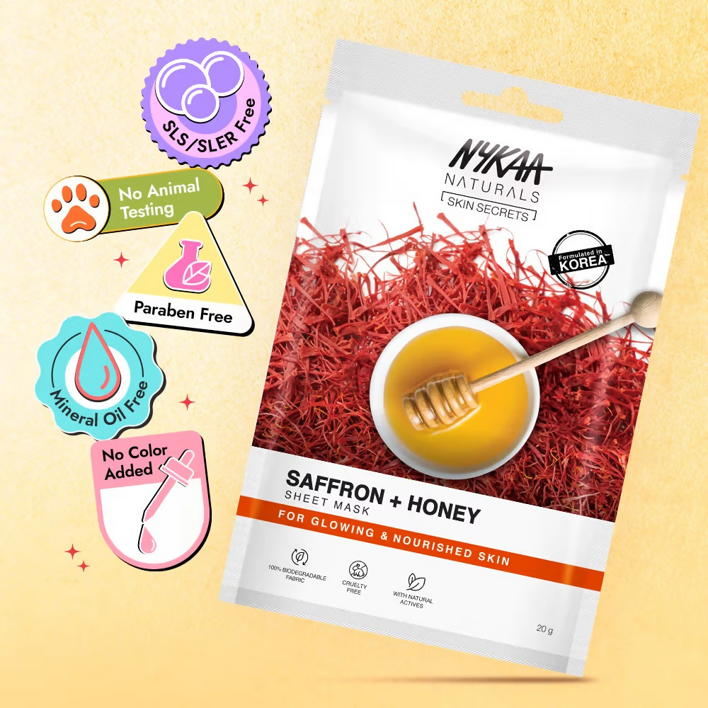 Nykaa Saffron & Honey Sheet Mask - Dista