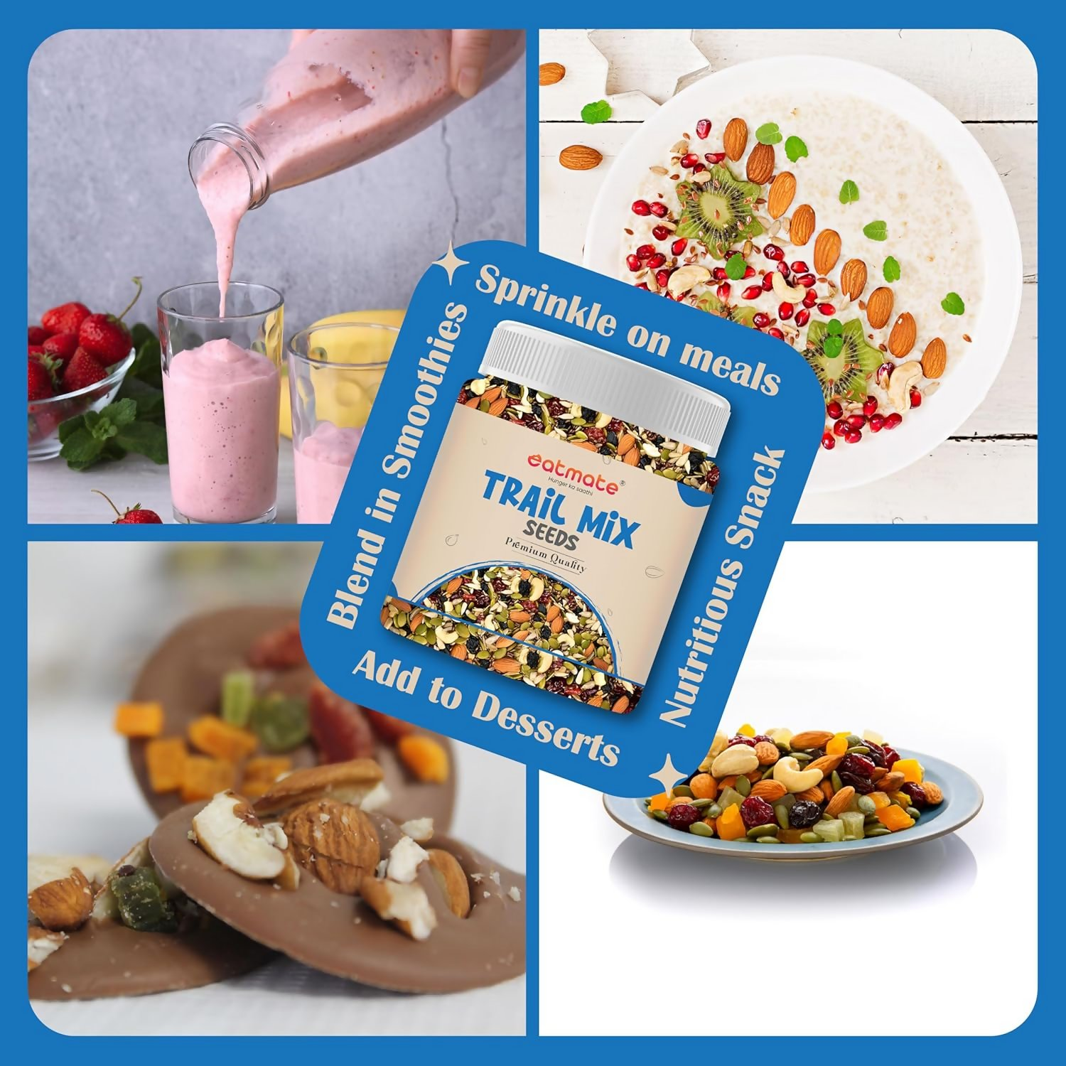 Eatmate Absolute Healthy Dry Fruits and seedMix Premium Trail Mix - Distacart