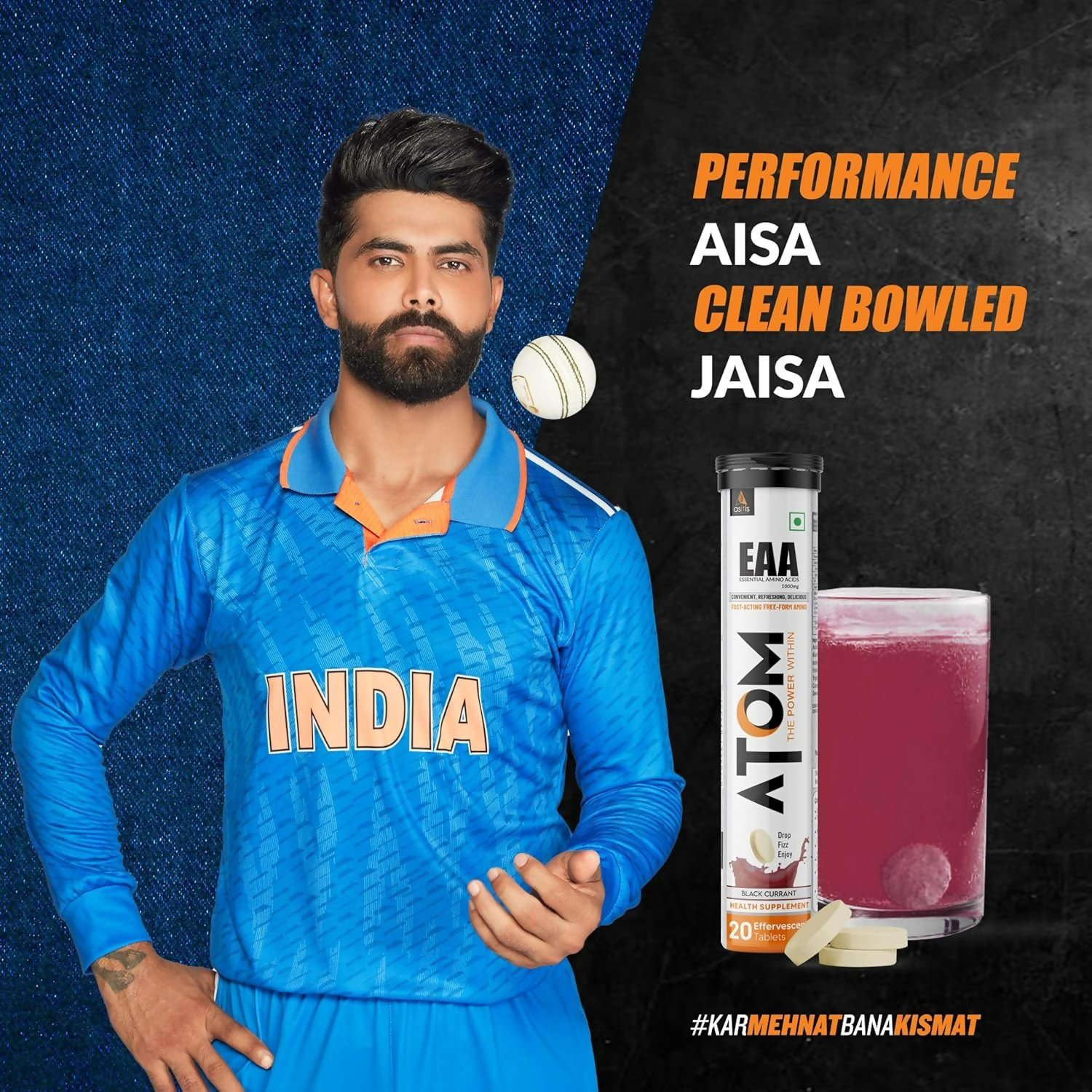 As-It-Is Atom Eaa Effervescent Tablets Black Currant Flavour