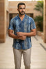Samudra — Sea Blue Dabu Cotton Shirt by Hilo Design - Dista