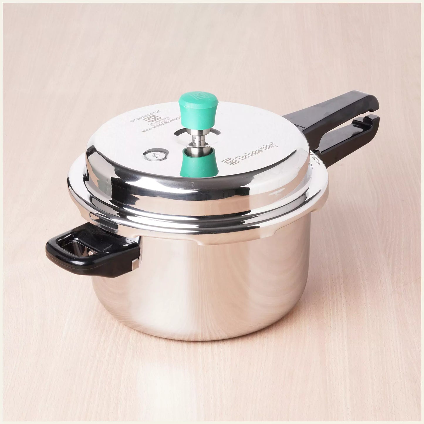 The Indus Valley RapidCuk Tri-ply Stainless Steel Pressure Cooker, Premium Quality, 3 Layer Thick Body, Heavy Bottom, 100% Safe, ISI Certified, Induction & Gas, 2/3/5L - Distacart