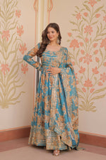 Thumbnail for Joban Fashion Rama Silk Sequence Embroidery Work Kurta Set