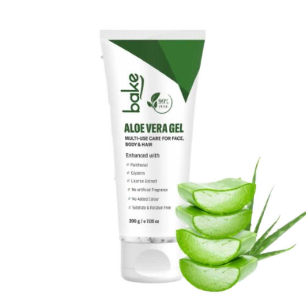 Bake 99% Pure Multi-Use Aloe Vera Gel for Face, Body & Hair - Distacart